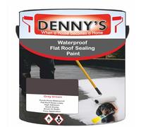 SCOOBYS PAINTS BACK IN THE MIX Chlorinated Rubber Flat Roof Paint - Waterproof Roof Sealer & Leak Repair Coating, Quick Drying, High Adhesion (Grey brown, 2.5 Litre Tin)