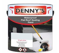 SCOOBYS PAINTS BACK IN THE MIX Chlorinated Rubber Flat Roof Paint - Waterproof Roof Sealer & Leak Repair Coating, Quick Drying, High Adhesion (Bright white, 1 Litre Tin)