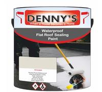 SCOOBYS PAINTS BACK IN THE MIX Chlorinated Rubber Flat Roof Paint - Waterproof Roof Sealer & Leak Repair Coating, Quick Drying, High Adhesion (Cream, 250ML Tin)