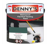 SCOOBYS PAINTS BACK IN THE MIX Chlorinated Rubber Flat Roof Paint - Waterproof Roof Sealer & Leak Repair Coating, Quick Drying, High Adhesion (Pine green, 2.5 Litre Tin)