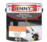 SCOOBYS PAINTS BACK IN THE MIX Chlorinated Rubber Flat Roof Paint - Waterproof Roof Sealer & Leak Repair Coating, Quick Drying, High Adhesion (Pastel Yellow, 2.5 Litre Tin)