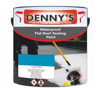SCOOBYS PAINTS BACK IN THE MIX Chlorinated Rubber Flat Roof Paint - Waterproof Roof Sealer & Leak Repair Coating, Quick Drying, High Adhesion (Light blue, 250ML Tin)