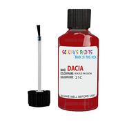 SCOOBYS PAINTS BACK IN THE MIX Compatible with Dacia Car Touch Up Paint Colours (Rouge Passion (Red) Compatible with Dacia 21D)