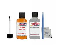 SCOOBYS PAINTS BACK IN THE MIX Compatible With Ford Orange Fury Touch Up Paint Scratch Stone Chip Primer Undercoat Repair Kit