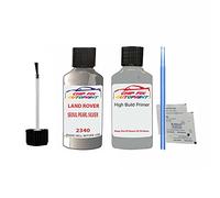 SCOOBYS PAINTS BACK IN THE MIX Compatible With Land Rover Seoul Pearl Silver Touch Up Paint Scratch Stone Chip Primer Undercoat Repair Kit Code: 2340