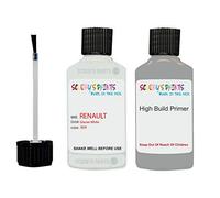 SCOOBYS PAINTS BACK IN THE MIX Compatible With Renault Glacier White 2 389 - Paint Touch Up With Anti Rust Grey Primer Undercoat