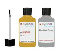 SCOOBYS PAINTS BACK IN THE MIX Compatible With Renault Jaune Citron Yellow 396 - Paint Touch Up With Anti Rust Grey Primer Undercoat