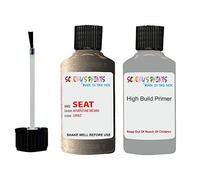 SCOOBYS PAINTS BACK IN THE MIX Compatible With Seat brown - Car Paint Touch Up ADVENTURE BROWN LW8Z With Anti Rust Grey Primer