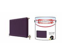 SCOOBYS PAINTS BACK IN THE MIX Direct to Metal Radiator Paint, Heat Resistant, 250ml, Brush-On Application Metallic and solid Colours (Royal Plum)