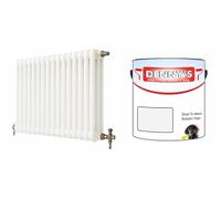 SCOOBYS PAINTS BACK IN THE MIX Direct to Metal Radiator Paint, Heat Resistant, 250ml, Brush-On Application Metallic and solid Colours (White)