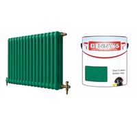 SCOOBYS PAINTS BACK IN THE MIX Direct to Metal Radiator Paint, Heat Resistant, 250ml, Brush-On Application Metallic and solid Colours (Green)