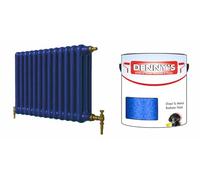 SCOOBYS PAINTS BACK IN THE MIX Direct to Metal Radiator Paint, Heat Resistant, 250ml, Brush-On, No Primer Required (2 Dark Blue Metallic, 1 Liter)