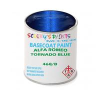 SCOOBYS PAINTS BACK IN THE MIX Paint Compatible With Alfa Romeo Tornado Blue 468/B Basecoat Rfu Ready For Use - Spray Gun Automotive Colour (500Ml)