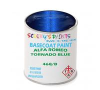 SCOOBYS PAINTS BACK IN THE MIX Paint Compatible With ALFA ROMEO Tornado Blue 468/B NEAT Basecoat - Unthinned Automotive Colour (500Ml)