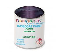 SCOOBYS PAINTS BACK IN THE MIX Paint Compatible With AUDI Merlin LZ3W,4B NEAT Basecoat - Unthinned Automotive Colour (1 Litre)
