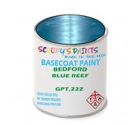 SCOOBYS PAINTS BACK IN THE MIX Paint Compatible With Bedford Blue Reef Gpt,22Z Basecoat Rfu Ready For Use - spray Automotive Colour (1 Litre)