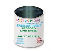 SCOOBYS PAINTS BACK IN THE MIX Paint Compatible With BEDFORD Lind Green 46L,TT,1GB,314 NEAT Basecoat - Unthinned Automotive Colour (500Ml)