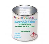 SCOOBYS PAINTS BACK IN THE MIX Paint Compatible With BEDFORD Nitrate Silver 176,GAN NEAT Basecoat - Unthinned Automotive Colour (1 Litre)