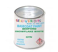 SCOOBYS PAINTS BACK IN THE MIX Paint Compatible With BEDFORD Snowflake White GYN NEAT Basecoat - Unthinned Automotive Colour (2.5 Litres)