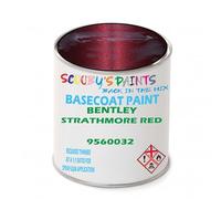 SCOOBYS PAINTS BACK IN THE MIX Paint Compatible With BENTLEY Strathmore Red 9560032 NEAT Basecoat - Unthinned Automotive Colour (250Ml)