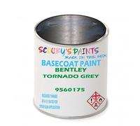 SCOOBYS PAINTS BACK IN THE MIX Paint Compatible With BENTLEY Tornado Grey 9560175 NEAT Basecoat - Unthinned Automotive Colour (1 Litre)