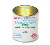 SCOOBYS PAINTS BACK IN THE MIX Paint Compatible With Bmw Austin Yellow M3L Basecoat Rfu Ready For Use - spray Automotive Colour (2.5 Litres)