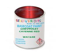 SCOOBYS PAINTS BACK IN THE MIX Paint Compatible With Chevrolet Cayenne Red Wa164B Basecoat Rfu Ready For Use - spray Automotive Colour (1 Litre)