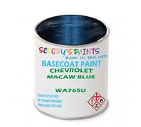 SCOOBYS PAINTS BACK IN THE MIX Paint Compatible With Chevrolet Macaw Blue Wa765U Basecoat Rfu Ready For Use - spray Automotive Colour (1 Litre)