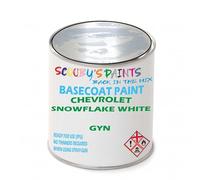 SCOOBYS PAINTS BACK IN THE MIX Paint Compatible With Chevrolet Snowflake White Gyn Basecoat Rfu Ready For Use - spray Automotive Colour (250Ml)