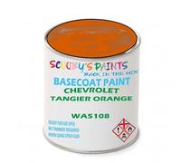 SCOOBYS PAINTS BACK IN THE MIX Paint Compatible With Chevrolet Tangier Orange Wa5108 Basecoat Rfu Ready For Use - spray Automotive Colour (250Ml)