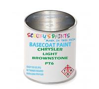 SCOOBYS PAINTS BACK IN THE MIX Paint Compatible With Chrysler Light Brownstone Pt6 Basecoat Rfu Ready For Use - spray Automotive Colour (500Ml)