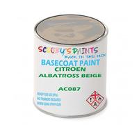 SCOOBYS PAINTS BACK IN THE MIX Paint Compatible With Citroen Albatross Beige Ac087 Basecoat Rfu Ready For Use - spray Automotive Colour (2.5 Litres)