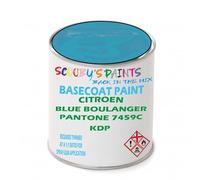 SCOOBYS PAINTS BACK IN THE MIX Paint Compatible With CITROEN Blue Boulanger Pantone 7459C KDP NEAT Basecoat - Unthinned Automotive Colour (500Ml)