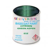 SCOOBYS PAINTS BACK IN THE MIX Paint Compatible With CITROEN Green Aspen ESZ NEAT Basecoat - Unthinned Automotive Colour (1 Litre)