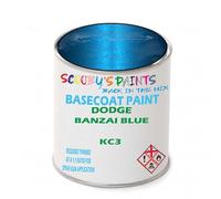 SCOOBYS PAINTS BACK IN THE MIX Paint Compatible With DODGE Banzai Blue KC3 NEAT Basecoat - Unthinned Automotive Colour (500Ml)