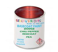 SCOOBYS PAINTS BACK IN THE MIX Paint Compatible With DODGE Chili Pepper Redcoat PEA NEAT Basecoat - Unthinned Automotive Colour (1 Litre)