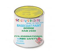 SCOOBYS PAINTS BACK IN THE MIX Paint Compatible With DODGE Ram 2500 P74,3500NATIONAL FIRE SAFETY YELLOW NEAT Basecoat - Unthinned Automotive Colour (2.5 Litres)