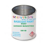 SCOOBYS PAINTS BACK IN THE MIX Paint Compatible With Fiat Grigio Maestro 581B Basecoat Rfu Ready For Use - spray Automotive Colour (1 Litre)