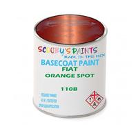 SCOOBYS PAINTS BACK IN THE MIX Paint Compatible With FIAT Orange Spot 110B NEAT Basecoat - Unthinned Automotive Colour (250Ml)