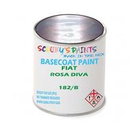 SCOOBYS PAINTS BACK IN THE MIX Paint Compatible With Fiat Rosa Diva 182/B Basecoat Rfu Ready For Use - spray Automotive Colour (250Ml)