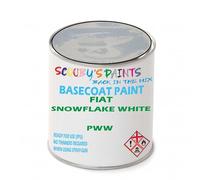 SCOOBYS PAINTS BACK IN THE MIX Paint Compatible With Fiat Snowflake White Pww Basecoat Rfu Ready For Use - spray Automotive Colour (500Ml)