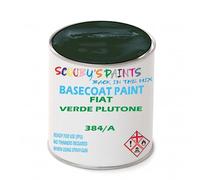 SCOOBYS PAINTS BACK IN THE MIX Paint Compatible With Fiat Verde Plutone 384/A Basecoat Rfu Ready For Use - spray Automotive Colour (500Ml)