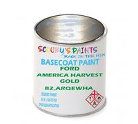 SCOOBYS PAINTS BACK IN THE MIX Paint Compatible With FORD America Harvest Gold B2,ARQEWHA NEAT Basecoat - Unthinned Automotive Colour (250Ml)