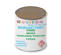 SCOOBYS PAINTS BACK IN THE MIX Paint Compatible With Ford Beige Toscana/Tuscan Beige 1295A Basecoat Rfu Ready For Use - spray Automotive Colour (2.5 Litres)