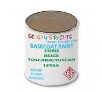 SCOOBYS PAINTS BACK IN THE MIX Paint Compatible With FORD Beige Toscana/Tuscan Beige 1295A NEAT Basecoat - Unthinned Automotive Colour (1 Litre)
