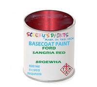 SCOOBYS PAINTS BACK IN THE MIX Paint Compatible With FORD Sangria Red 8RQEWHA NEAT Basecoat - Unthinned Automotive Colour (250Ml)