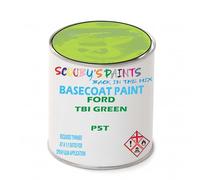 SCOOBYS PAINTS BACK IN THE MIX Paint Compatible With FORD Tbi Green P5T NEAT Basecoat - Unthinned Automotive Colour (250Ml)