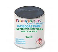 SCOOBYS PAINTS BACK IN THE MIX Paint Compatible With General Motors Corp Med.Slate 9643 Basecoat Rfu Ready For Use - spray Automotive Colour (500Ml)