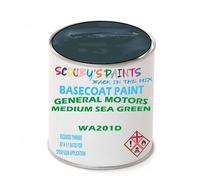 SCOOBYS PAINTS BACK IN THE MIX Paint Compatible With GENERAL MOTORS CORP Medium Sea Green WA201D NEAT Basecoat - Unthinned Automotive Colour (1 Litre)