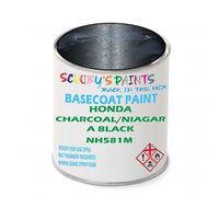 SCOOBYS PAINTS BACK IN THE MIX Paint Compatible With Honda Charcoal/Niagara Black Nh581M Basecoat Rfu Ready For Use - spray Automotive Colour (500Ml)